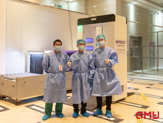 SafeGlo紫外线解决方案应用于隔离酒店人员及物品消毒